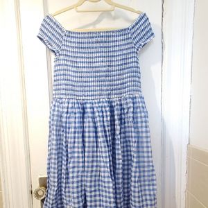 J. Crew Smocked Off-the-Shoulder Beach Dress